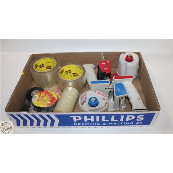 MISC TAPE PLUS TAPE DISPENSERS ETC