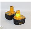 Image 1 : 2 X DEWALT 12 VOLT BATTERIES UNTESTED