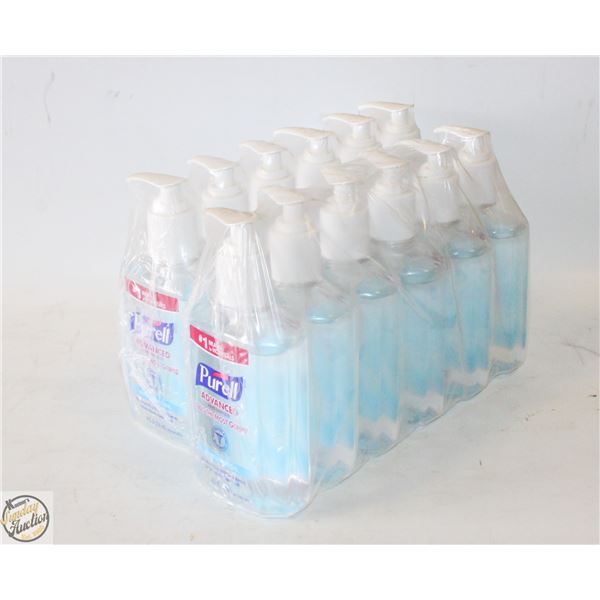 NEW CASE W/12 PURELL HAND SANITIZER PAST BB DATE