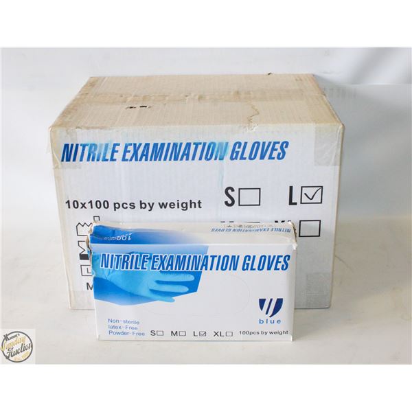 CASE WITH 1000 SIZE L NITRILE EXAM GLOVES