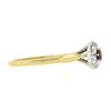 Image 5 : Vintage Jabel 18k Gold 0.40 ctw Round Brilliant Red Ruby w/ Diamond Halo Ring