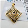Image 1 : 14KT Yellow Gold Diamond Geometric Pendant