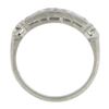 Image 2 : Antique Palladium 0.2 ctw Baguette & Single Cut Diamond Stackable Band Ring