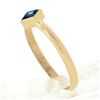 Image 7 : Simple Petite 14k Gold 0.32 ctw Square Step Cut Bezel Set Sapphire Solitaire Rin