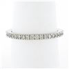 Image 3 : 14k White Gold 0.55 ctw Prong Round Diamond Thin Stack Wedding Eternity Band Rin