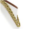 Image 2 : Milor 18K Gold 32" Long 7.8mm Wide Textured Rope Wrapped w/ Box Chain Necklace
