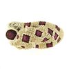 Image 3 : 14k Yellow Gold 1.60 ctw Ruby & Diamond 3D Textured Spotted Leopard Cocktail Rin