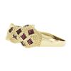 Image 5 : 14k Yellow Gold 1.60 ctw Ruby & Diamond 3D Textured Spotted Leopard Cocktail Rin