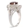 Image 3 : 2.31 ctw UNHEATED Red Sapphire and 1.17 ctw Diamond 14K White Gold Ring