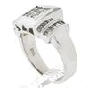 Image 8 : 18k White Gold 1.04 ctw Princess & Baguette Cut Diamond Square Geometric Ring