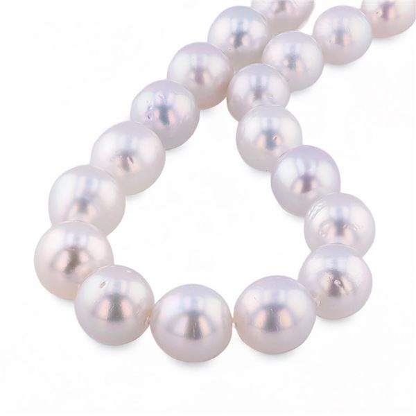 9MM to 11MM Silver South Sea Cultured Pearl with 14K White Gold Clasp (GIA CERTI