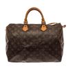 Image 1 : Louis Vuitton Brown Monogram Canvas Speedy 35 Satchel Bag