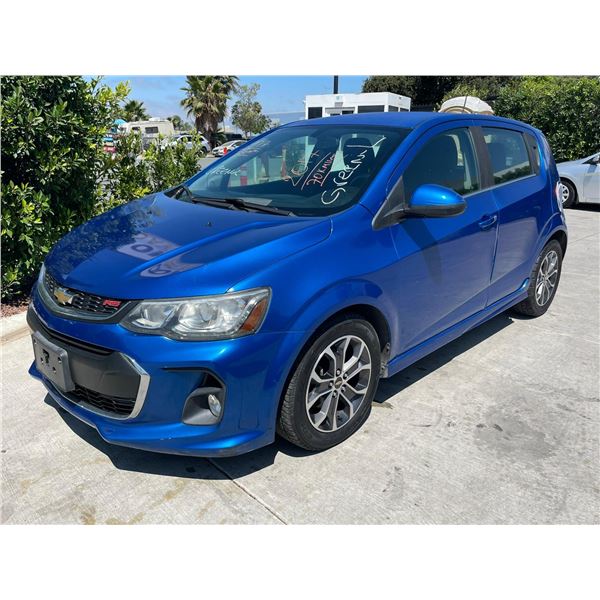 CHEV SONIC 2017 O/S TITLE 2 DAYS