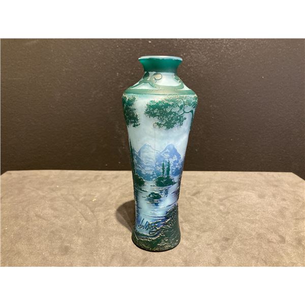 Antique De Vez Cameo Glass Vase