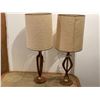 Image 1 : Matching Pair of MCM Teak Lamps