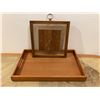 Image 1 : MCM Teak Tray and Clock
