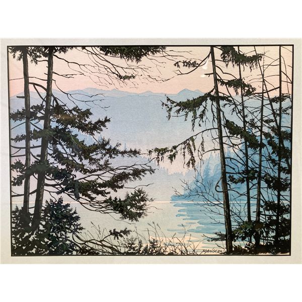 Al Ranger Watercolour "evening at the lake"