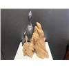 Image 3 : Cormorants Yellow Cedar Carved Bird Sculpture