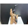 Image 4 : Cormorants Yellow Cedar Carved Bird Sculpture