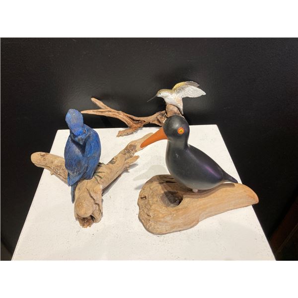 Three Unique Bird Sculptures