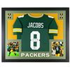Image 1 : Josh Jacobs Authentic Signed Green Pro Style Framed Jersey BECKETT COA