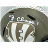 Image 2 : JA'MARR CHASE SIGNED SALUT TO SERVICE FULL SIZE HELMET BECKETT COA