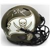 Image 1 : TOM BRADY SIGNED SALUTE TO SERVICE TAMPA BAY FULL SIZE HELMET (BECKETT COA)