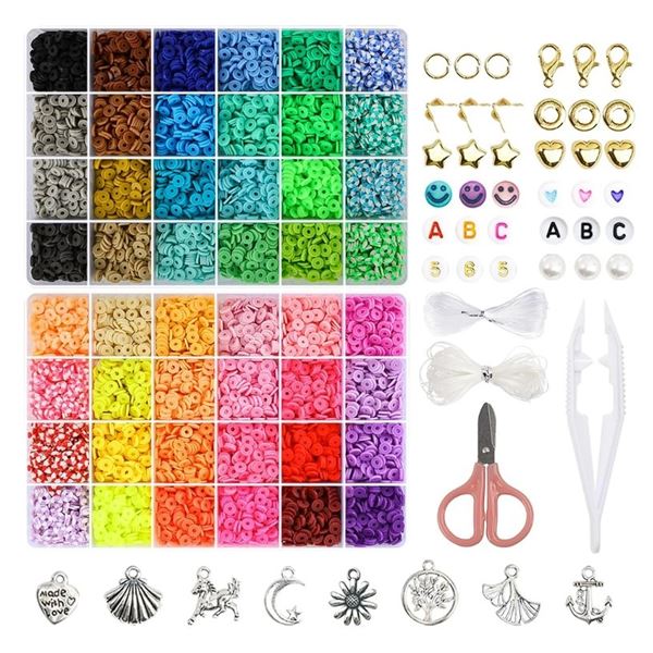 1 Clay Bead Set for Bracelet Making (11800 PC Bead Kit) - 48 Colors - Brand New