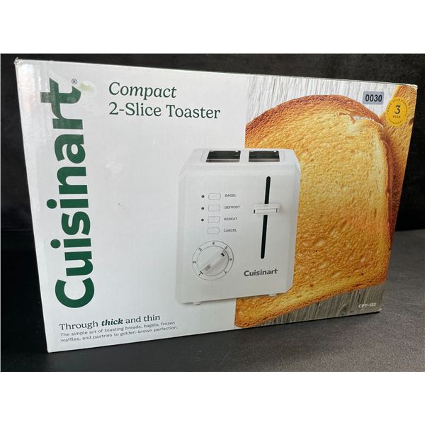 1 Cuisinart Compact 2-Slice Toaster for Thick and Thin Breads/Baked Goods - New