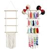 Image 4 : 2 Wall-Hanging Macrame Girls Headband/Hair Bow/Accessories Organizers - Brand New