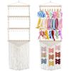Image 1 : 2 Wall-Hanging Macrame Girls Headband/Hair Bow/Accessories Organizers - Brand New
