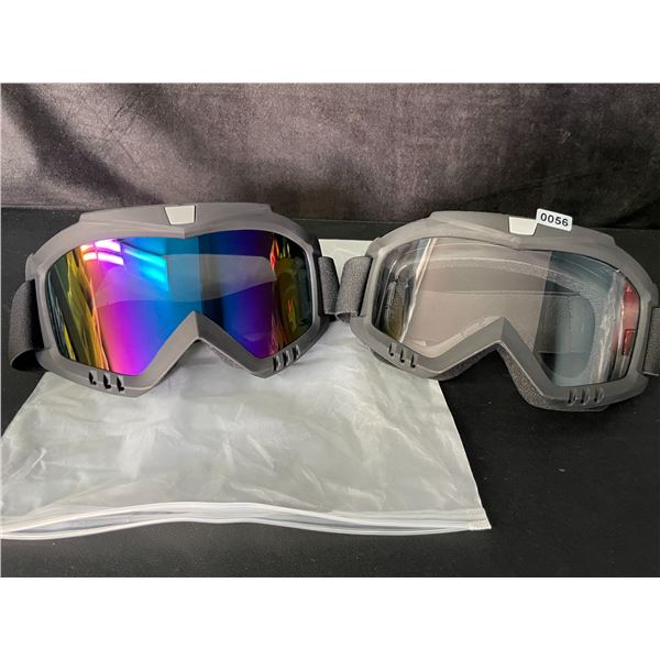 2-Pack of Adult Dirtbike/Motorcycle Goggles/ATV/Off-Roading Sport Goggles - New