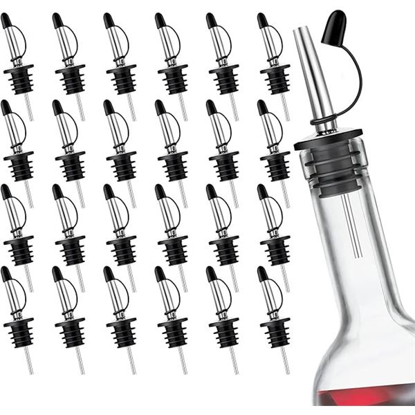 2 Multi-Packs of Pour Spouts for Liquor Bottles (24PCS Per Pack) For 3/4" Bottle Mouth - New