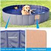Image 2 : 1 Foldable 63" Large Dog/Kids Pool with Cover - Heavy Duty PVC Dog Swimming Pool - New