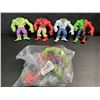 Image 3 : 2 Packs of Hulk Figurines/Hulk Toys; 4 Per Pack/8 Total (5" Size) - New