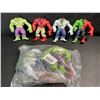Image 3 : 2 Packs of Hulk Figurines/Hulk Toys; 4 Per Pack/8 Total (5" Size) - New