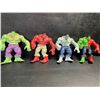 Image 4 : 2 Packs of Hulk Figurines/Hulk Toys; 4 Per Pack/8 Total (5" Size) - New