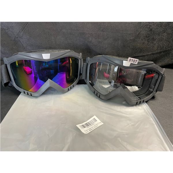 2-Pack of Adult Dirtbike/Motorcycle Goggles/ATV/Off-Roading Sport Goggles - New