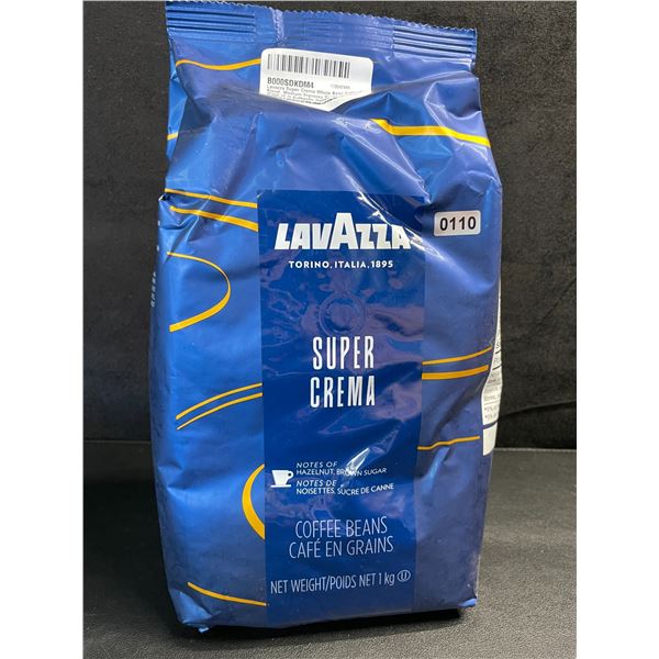 1KG Bag of Lavazza Super Crema Coffee Beans; Medium Espresso Roast - New