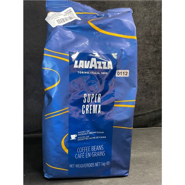 1KG Bag of Lavazza Super Crema Coffee Beans; Medium Espresso Roast - New