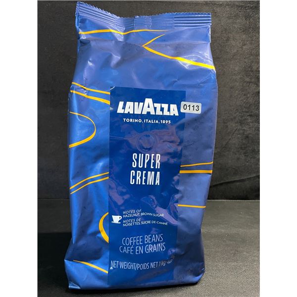 1KG Bag of Lavazza Super Crema Coffee Beans; Medium Espresso Roast - New