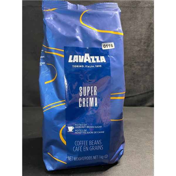 1KG Bag of Lavazza Super Crema Coffee Beans; Medium Espresso Roast - New