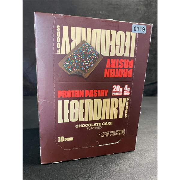 1 Box of 10pcs Legendary Foods Protein Pastry Pop Tarts - Chocolate Cake Flavored - New