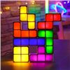 Image 1 : 1 LED 7-Colour Interlocking Tetris-Style 3D Block Night Light - Brand New