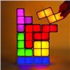 Image 2 : 1 LED 7-Colour Interlocking Tetris-Style 3D Block Night Light - Brand New