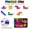 Image 6 : 1 LED 7-Colour Interlocking Tetris-Style 3D Block Night Light - Brand New