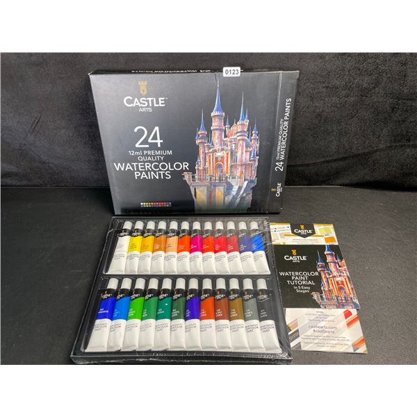 24-Count Castle Arts 12ml Premium Quality Watercolor Paint Set - Brand New