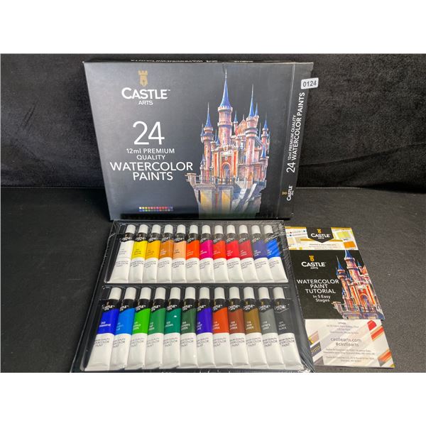 24-Count Castle Arts 12ml Premium Quality Watercolor Paint Set - Brand New