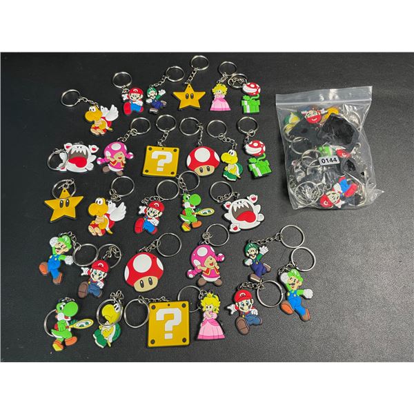 2 Packs of Assorted Super Mario Bros. Keychains - 28PCS Each Pack - New