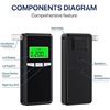 Image 4 : 1 Digital Breathalyzer with LCD Display - Professional Alcohol Breath Tester (BAC) Device - New